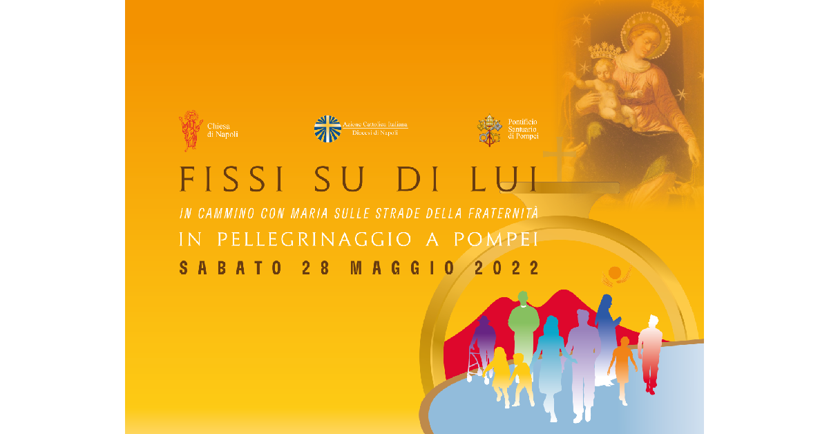 Locandina Pellegrinaggio mariano a Pompei 2022